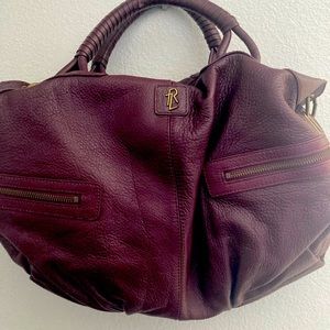 Rachel Zoe burgundy red hobo purse. Top handle and long handle.